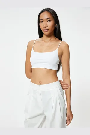 Koton Women Solid Shoulder Straps Nylon Top