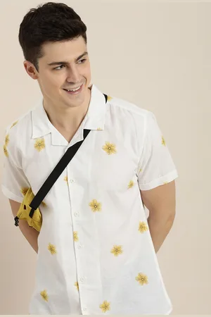 HERE&NOW Men Pure Cotton Slim Fit Floral Printed Casual Shirt