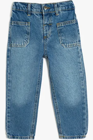 Koton Girls Cotton Mid-Rise Jeans