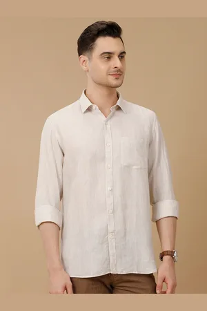 Linen Club Men Contemporary Spread Collar Slim Fit Shirt