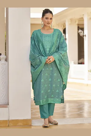 HRITIKA Women Ethnic Motifs Regular Kurta with Trousers & With Dupatta