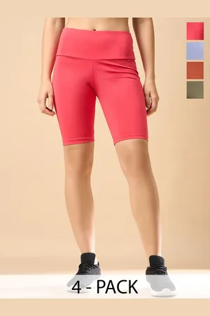 Color Capital Women Pack of 4 Ankle-Length Fly Dry Cycling Shorts