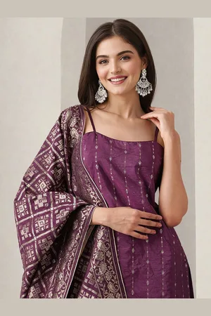 Ishin Women Ethnic Motifs Printed Regular Sequinned Kurta with Trousers & With Dupatta
