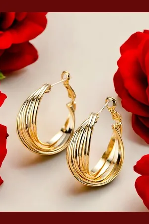 FÁBULA Twisted Retro Hoop Earrings
