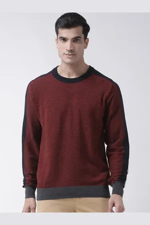 Club York Men Rust & Black Pullover