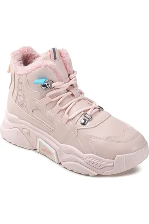 CASSIEY Women Textile High-Top Walking Shoes