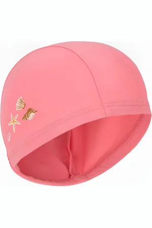 DECATHLON Kids Pink Fabric Swimming Cap