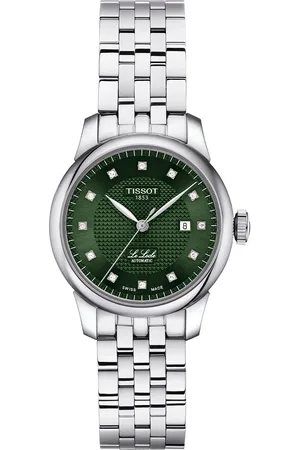 Tissot Women Embellished Dial & Stainless Steel Bracelet Style Straps Analogue Automatic Motion Powered Watch