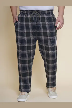 John Pride Men Checked Mid Rise Track Pants