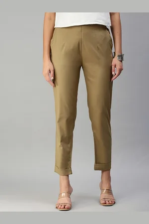 De Moza Women Beige Trousers