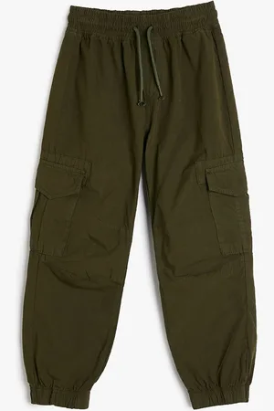 Koton Boys Mid-Rise Pure Cotton Cargos Joggers