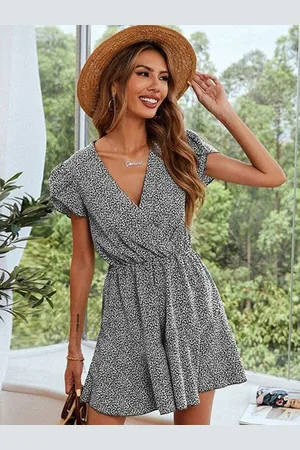 HERE&NOW Animal Print Fit & Flare Mini Dress