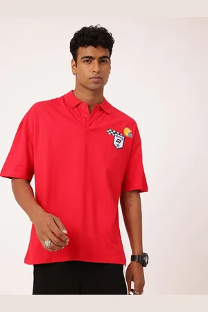 Kook N Keech Varsity Edge Polo Collar Oversized T-shirt