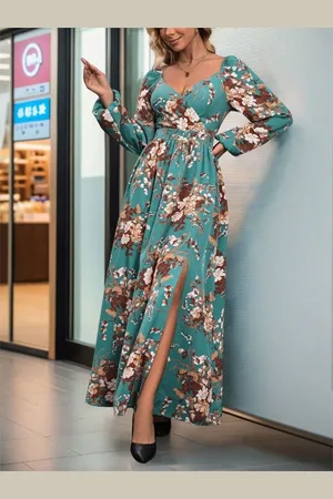 DressBerry Floral Print A-Line Maxi Dress