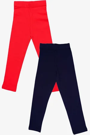 DYCA Girls Pack Of 2 Mid-Rise Cotton Ankle-Length Leggings