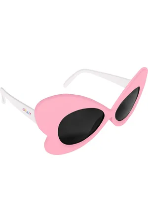 Spiky Kids Butterfly Sunglasses with UV Protected Lens 1673_pnk_blk