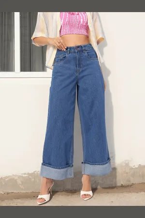 DressBerry Women Statement Delight Baggy Wide Leg Jeans