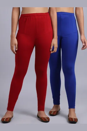 GRACIT Women Pack Of 2 Solid Churidar-Length Leggings