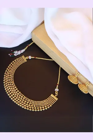I Jewels Gold-Plated Necklace and Earrings