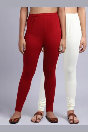 GRACIT Women Pack Of 2 Solid Churidar-Length Leggings