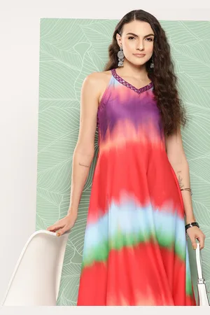 Sangria Ombre A-Line Midi Dress