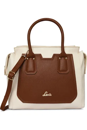LAVIE White Colourblocked Structured Handheld Bag