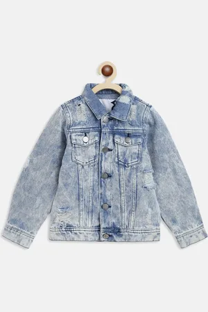 TALES & STORIES Boys Washed Lightweight Cotton Denim Jacket