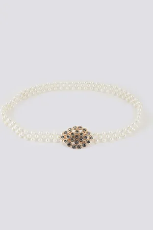 STYLE SHOES Women Beaded Stretchable Belt