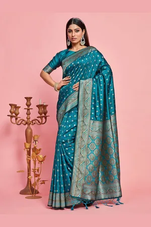 Mimosa Ethnic Motifs Woven Design Zari Art Silk Kanjeevaram Saree