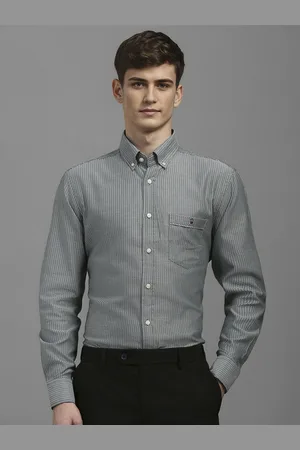 Louis Philippe Men Chevron Printed Pure Cotton Casual Shirt