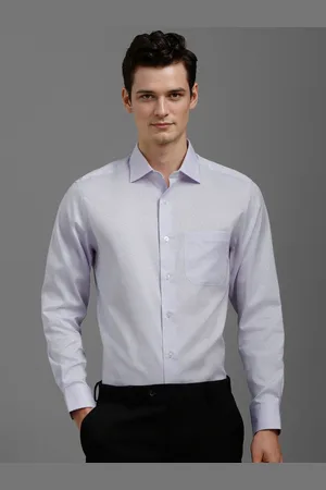 Louis Philippe Men Classic Fit Spread Collar Floral Printed Cotton Formal Shirt