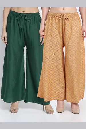 GRACIT Women Pack of 2 Printed Flared Knitted Ethnic Palazzos