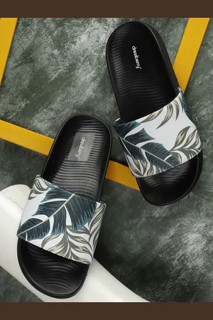 DressBerry Women Black Printed Sliders