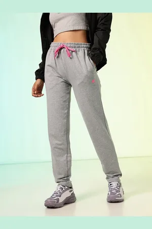 HRX Women Grey Heather Solid Track Pants