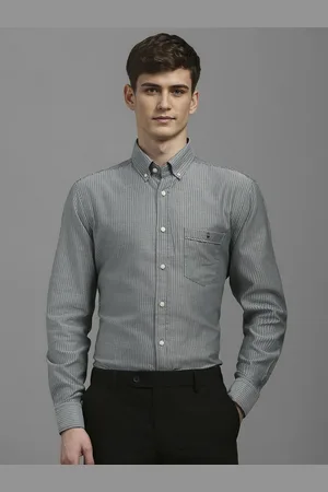 Louis Philippe Men Chevron Printed Casual Pure Cotton Shirt