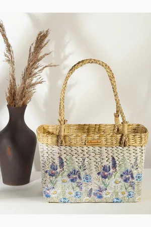 HABERE INDIA Textured Shopper Jute Oversized Handheld Bag