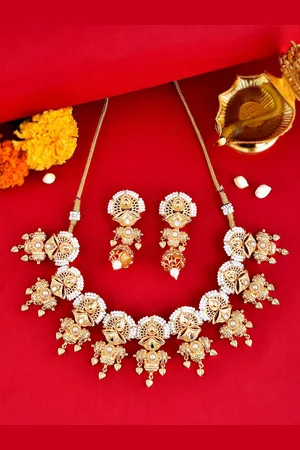 Voylla Gold-Plated Ethnic Jewellery Set