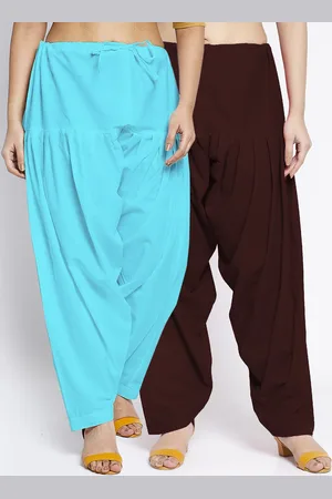GRACIT Women Pack Of 2 Solid Cotton Salwar