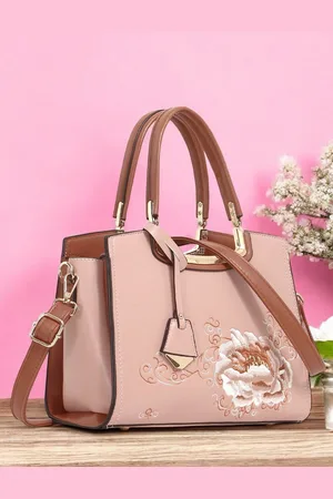 EXOTIC Women Floral Printed Structured Handheld Bag
