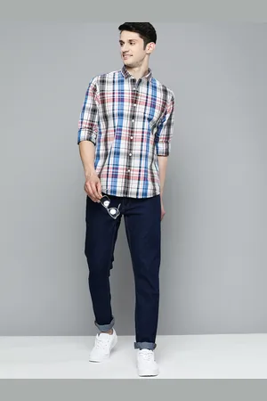 Mast & Harbour Men Checked Pure Cotton Casual Shirt