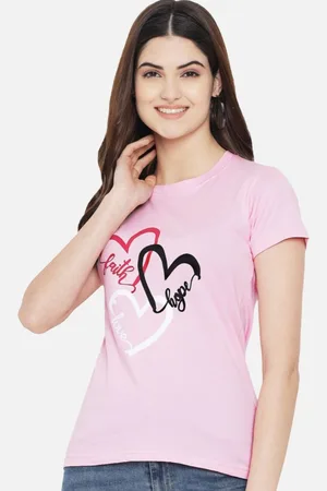 Corsica Women Regular Fit Graphic Printed Round Neck Cotton T-shirt