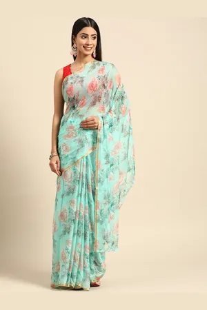 ZARI Floral Gotta Patti Art Silk Saree
