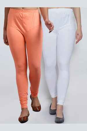 GRACIT Women Pack Of 2 Solid Churidar-Length Leggings