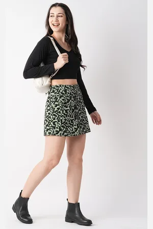 Globus Green Camouflage Printed Skorts