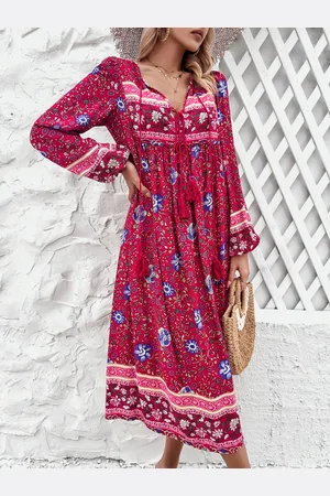 Mast & Harbour Ethnic Motifs Printed A-Line Dress