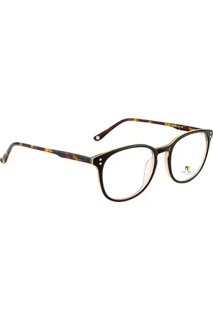 Ted Smith Unisex Brown Full Rim Round Frames Eyeglasses