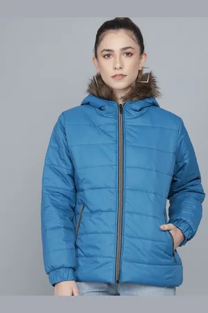 KOTTY Woman Blue Lightweight Longline Puffer Jacket