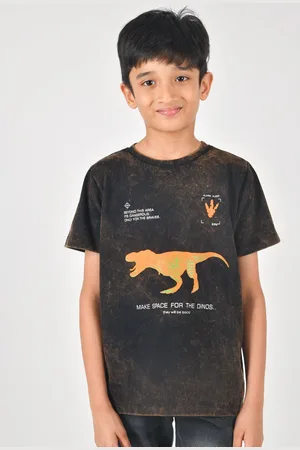 TALES & STORIES Boys Brown Printed T-shirt