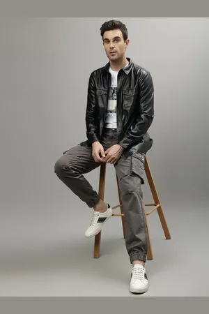 ICONIC Men Solid Spread Collar Casual Jacket