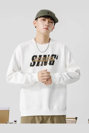 HERE&NOW Men Printed Round Neck Pullover Sweatshirt